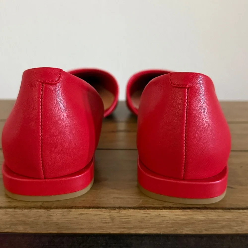 Franco Sarto Women's Bold Red Pointed Flats - Picture 4 of 5